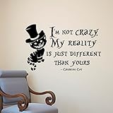 Vacally Wall Decor Alice In Wonderland Cheshire Cat Wall Stickers Vinyl Decal Home Decor Removable Living Room Bedroom Background