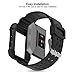 UMTELE Compatible for Ionic Accessory, [Rugged Pro] Resilient Protective Case with Strap Bands Replacement for Ionic Smart Watch, Large, Black/Black