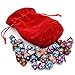 5 Assorted Colors Polyhedral Dice Set for Dungeons and Dragons DnD Pathfinder RPG Role Playing Games with Red Drawstring Dice Bag (Total 5 Sets)