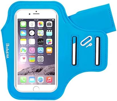 Armband, WPPE Lycra Running+, Soft Armband for iPhone Samsung LG up to 5.5 Inch, Perfect for Running Popular Sports, Blue