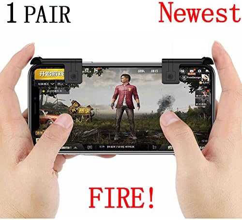 Newest Mobile Game Controller for PUBG/Fortnite/Critical Ops/Rules of Survival, Ultra-sensitive Shoot and Aim Touch Keys L1R1 Cell Phone PUBG Controller Game Joystick for Android IOS