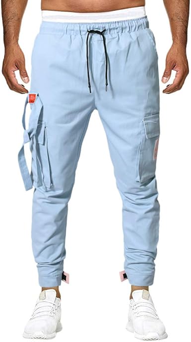 mens multi pocket trousers