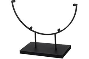 Ｂｅｓｇａ Display Stand Tile Stand for Stained Glass Fused Glass Art Black Half Round Tabletop Easel for Photo Picture Art Panel 
