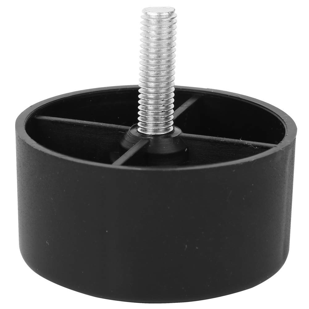 Biitfuu Round Sofa Legs Black PP Plastic M8 Screw Height Feet Pad Cabinet Feet Furniture Accessories 35mm, Set of 4