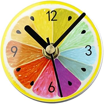 Kaimao Magnetic Fridge / Kitchen Clock , Mini Silent Sweep DIY Clock for Home Decoration - Lemon