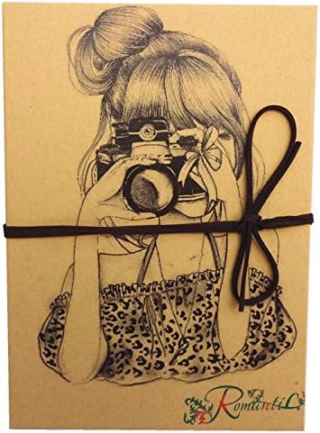 Duolaisu DIY Handmade Kraft Paper Scrapbooking Supplies Accordion Style Photo Album,Travel Wedding Anniversary Scrapbook Baby Memory Album Christmas Gift,8.3x6Inch