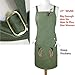 Medium Thick 100% Cotton Canvas, Kitchen Art Apron for Chef, Painting, 6 Deep Pockets with 1 Zipper Pocket, M-XXL, 27