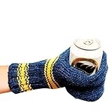 Suzy Kuzy Beer Mitt (OFFICIAL) - Knit Beer Mitt :: Blue / Yellow