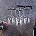 Stemware Wine Glass Rack Wall Mountable Heavy Duty Thick Wrought Exquisite bronze black powder coating 2 Rows 10.2 Inch Deep,Metal Storage Hanger for Kitchen or Bar