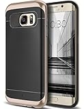 Galaxy S7 Edge Case, Caseology [Wavelength Series] Slim Dual Layer Protective Textured Grip Corner Cushion Design for Samsung Galaxy S7 Edge (2016) - Black / Gold