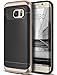 Galaxy S7 Edge Case, Caseology [Wavelength Series] Slim Fit Dual Layer Protection Textured Protective Cover Secure Grip [Black / Gold ] for Samsung Galaxy S7 Edge (2016)