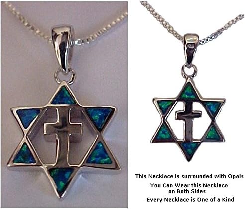 Wholesale Christian Gifts Sterling Silver Star and Cross Opals Pack Of 1