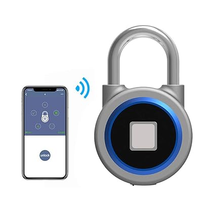 Leegoal Fingerprint and Bluetooth Connection Metal IP65 Smart Padlock with USB Charging
