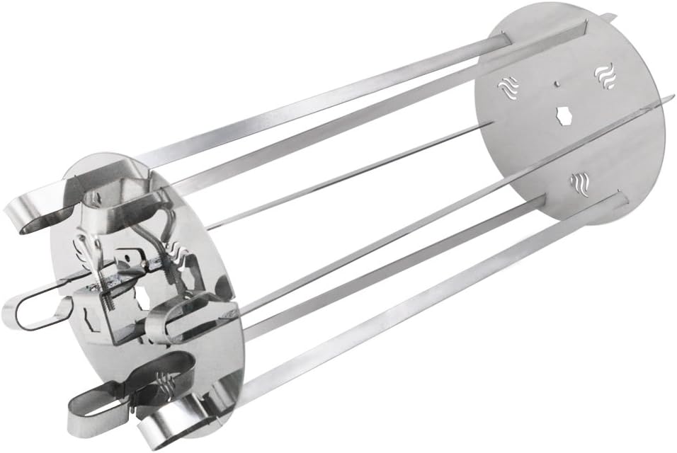 onlyfire Stainless Steel Rotating Skewer System Fits for Most Rotisserie Grill : Garden & Outdoor