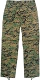 Camouflage Military BDU Pants, Army Cargo Fatigues (Digital Woodland Camouflage, Size X-Large)