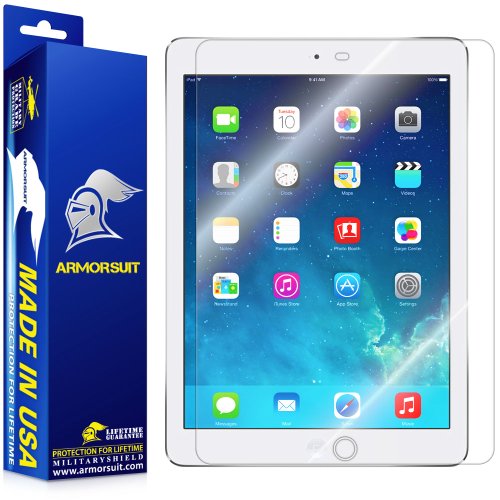 ArmorSuit MilitaryShield - Apple iPad Air Screen Protector - Anti-Bubble Ultra HD Shield w/ Lifetime Replacements
