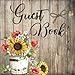 Guest Book: Sign In Book: Rustic Sunflower Spring Floral Cover : Perfect For Bridal Showers / Baby S by Creative Life Journals