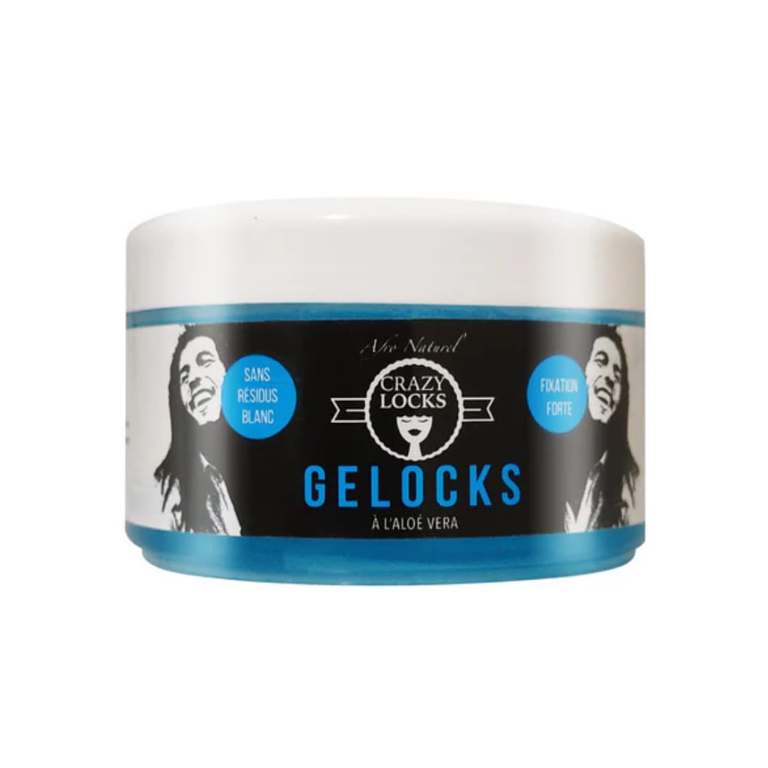 Gelocks Blue Aloe Vera by Crazy Locks, Natural Plant Gel for Locks, 300 ml, Sulphate Free, Paraben Free, Residue, Colouring, Alcohol Free