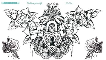 Unter Brust Tattoo Rucken Tattoo Underboob Tattoo Schwarz Bc014 Amazon De Beauty