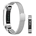 UMTELE For Fitbit Alta/Alta HR Metal Bands, Milanese Stainless Steel Replacement Band For Men & Women Small Silver