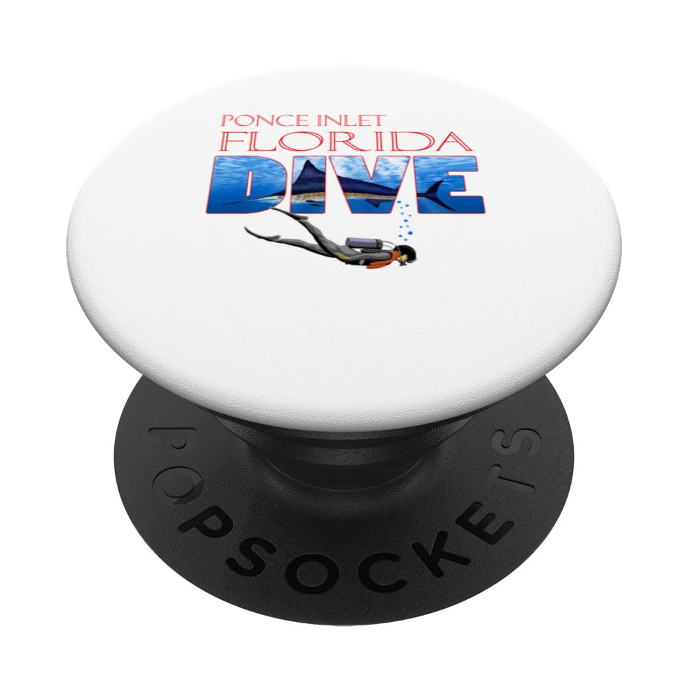 Ponce Inlet Florida SCUBA Diver Ocean Snorkeling PopSockets Swappable PopGrip
