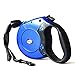 BUYBAR Eco-Friendly Retractable Nylon Dog Leash with One Button Lock and Ergonomic Hand Grip, Large, Blue