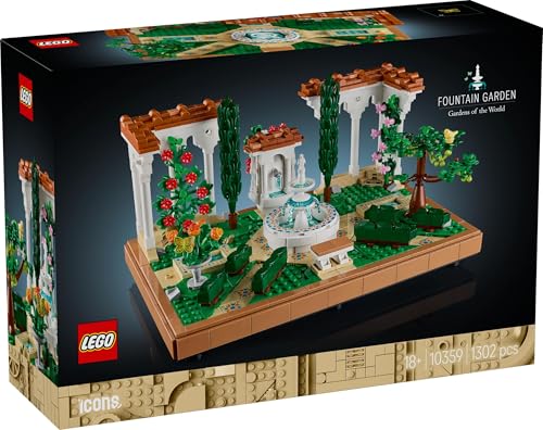 Icons Springbrunnengarten - Miniatur Bauset für Erwachsene mit Laubengängen, Zypressen, Bäumen, Weinreben, Blumen - Kreative Geschenkidee zum Geburtstag, Einweihung für Frauen, Männer - 10359