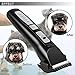Oneisall Heavy Duty Dog Hair Clippers, Professional Rechargeable Cordless Pet Grooming Trimmer Dog Shaver for Thick Hair Dogs Cats with Oil (Black & Silver)