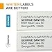 OfficeSmartLabels 1-1/8 x 3-1/2 inch Address Labels, Compatible with 30252 Labels (4 Rolls / 350 Labels Per Roll)