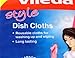 Pack of 2 Vileda reusable highly absorbent dish cloths.