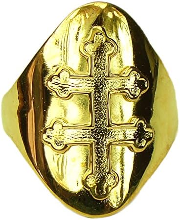 Souvenirs of France - Cross of Lorraine Ring - Size: 3.5 - Material: Gold-Plated