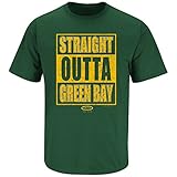 Green Bay Packers Fans. Straight Outta Green Bay Forest Green T Shirt (Sm-5X)