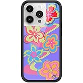 Wildflower Cases - Compatible with iPhone 14 Pro | Protective Black Bumper, 6.5ft Drop Test Certified, Women Owned Small Business | Trendy Red Purple Floral Summer Beach | Surf's Up