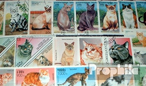 Prophila Collection Motives 50 various Cats stamps (Stamps for collectors) Cats/big cats (lions/tigers/leopards ...) — image 1