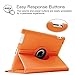 Fintie Rotating Case for iPad 4 3 2 (Old Model) 9.7 inch Tablet - 360 Degree Rotating Smart Stand Protective Cover Auto Wake/Sleep for iPad 4th Gen Retina Display, iPad 3 & iPad 2, Orange