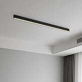 Black ceiling light LED, modern and simple, long strip ceiling surface installation, suitable for living room, bedroom, corri