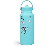 Nurse Gifts for Women - Nutrition Facts Water Bottle 32oz Stainless Steel Insulated with Lid, Nurse Appreciation Gifts for Female Nurses, Friends, Graduation Christmas Birthday Nurse Week