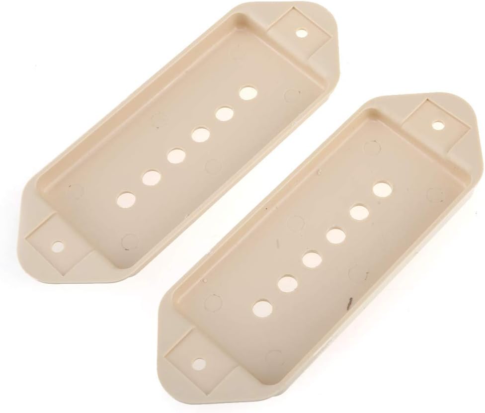 Musiclily Pro 49.2mm P90 Dog Ear Short/Low Neck Position Pickup Covers for USA Les Paul/Vintage Style Epiphone, Cream (Set of 2) - Image 4