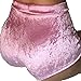 Daxin Womens Winter Velvet Soft Stretchy Shorts Clubwear High Waist Drawstring Hot Pants Pink