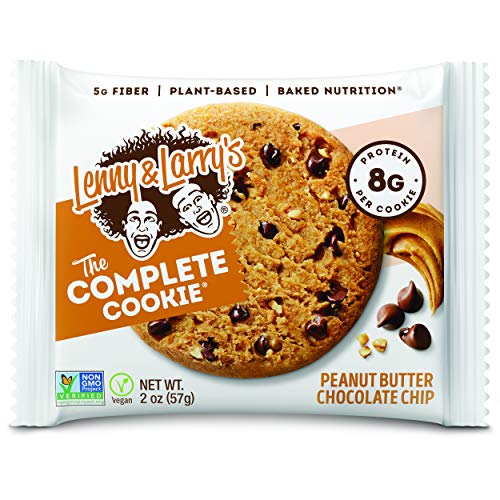 Lenny & Larry's The Complete Cookie, Peanut Butter Chocolate Chip, 2 Ounce Cookies - 12 Count, Soft Baked, Vegan and Non GMO Protein Cookies (Best Chocolate Peanut Butter Cookies)