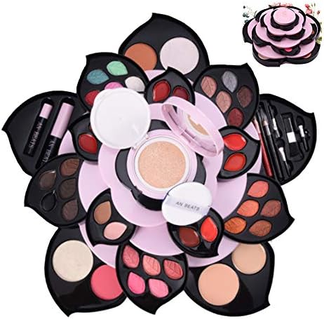 AGKupel Makeup Set Rotating Storage Box Big Plum Makeup Box Set Eye Shadow Palette Lipstick Set Makeup Kit Cosmetic Case Suitable for Beginners or Professionals
