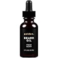 Golden Grooming Beard Oil for Men | Features Castor Oil, Jojoba Oil, and Olive Oil for Hair Growth | Tames, Moisturizes & Styles Your Beard | Fresh Scent | 2oz