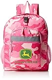 John Deere Girls' Trademark Camo Backpack, Pink