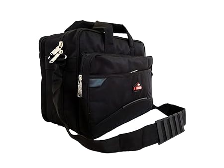 Tanishka Unisex Dara Polyester 16-Inch Laptop Bag (Black)