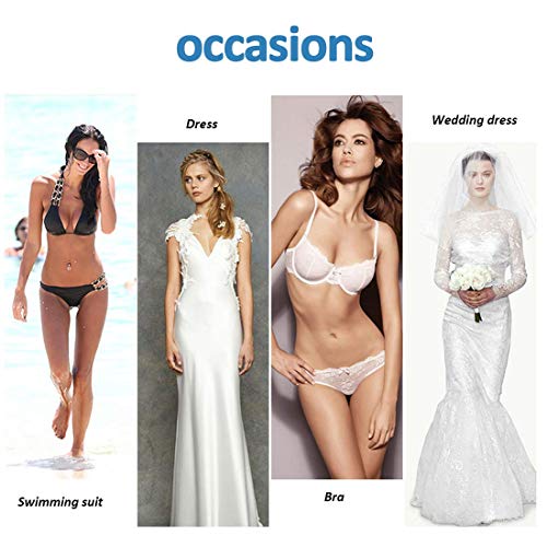 Adhesive Bra Silicone Strapless Backless Push Up Invisible Nipple Covers Breast Lift Tape for Women (M(Suit for A/B Cup))