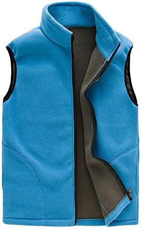Zipper Waistcoats Men,Simayixx Casual Autumn Winter Warm Broadcloth Vest Lightweight Sleeveless Blouse Tops