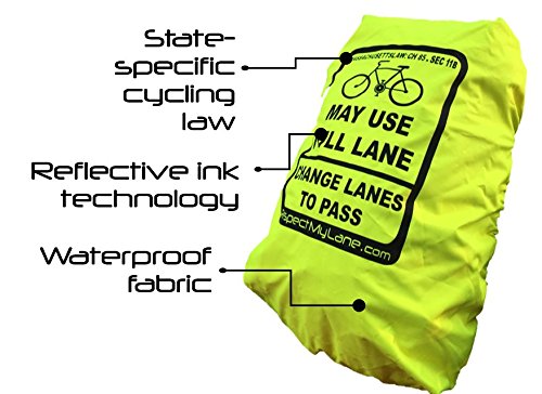 image for Respect My Lane Ultra-Reflective 100% Waterproof Backpack Bag Rain Cov