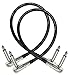 WORLDS BEST CABLES 2 Units - 12 Inch - Pedal, Effects, Patch, Instrument Cable Custom Made Made Using Mogami 2319 Wire and Eminence Nickel Plated ¼ inch (6.35mm) R/A Pancake Type Connectors