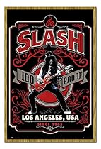 Slash Whiskey Label Poster Magnetic Notice Board Oak Framed - 96.5 x 66 cms (Approx 38 x 26 inches)