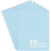 25Sheets Light Blue Cardstock Paper, 8.5 x 11 Card stock for Cricut, Thick Construction Paper for Card Making, Scrapbooking, Craft 90 lb / 250 gsm(Light Blue)&hellip;